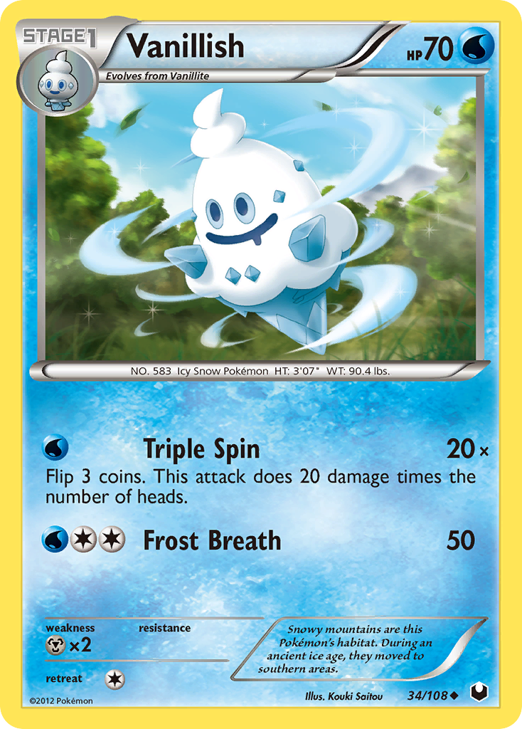 Vanillish (34/108) [Black & White: Dark Explorers] | Jomio and Rueliete's Cards and Comics