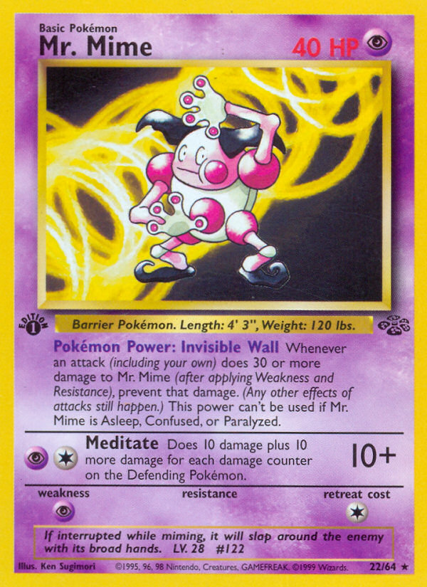 Mr. Mime (22/64) [Jungle 1st Edition] | Jomio and Rueliete's Cards and Comics