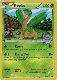 Tropius (5/101) (National Championship Staff Promo) [Black & White: Plasma Blast] | Jomio and Rueliete's Cards and Comics