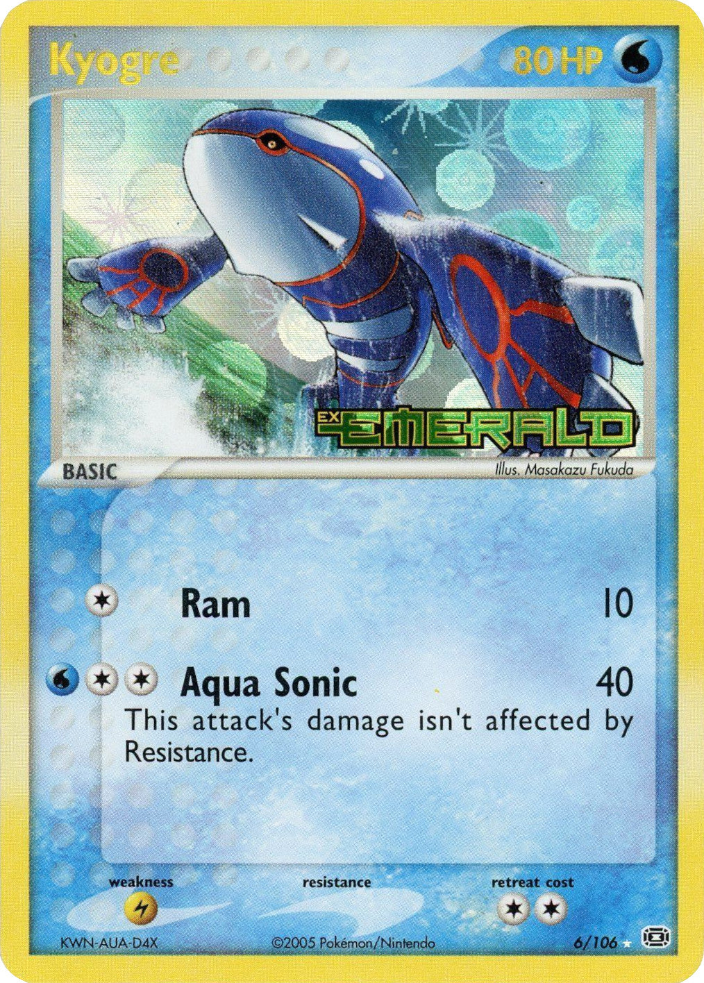 Kyogre (6/106) (Stamped) [EX: Emerald] | Jomio and Rueliete's Cards and Comics