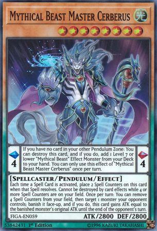 Mythical Beast Master Cerberus [FIGA-EN059] Super Rare | Jomio and Rueliete's Cards and Comics