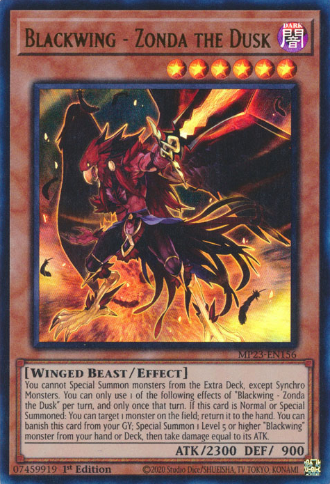 Blackwing - Zonda the Dusk [MP23-EN156] Ultra Rare | Jomio and Rueliete's Cards and Comics