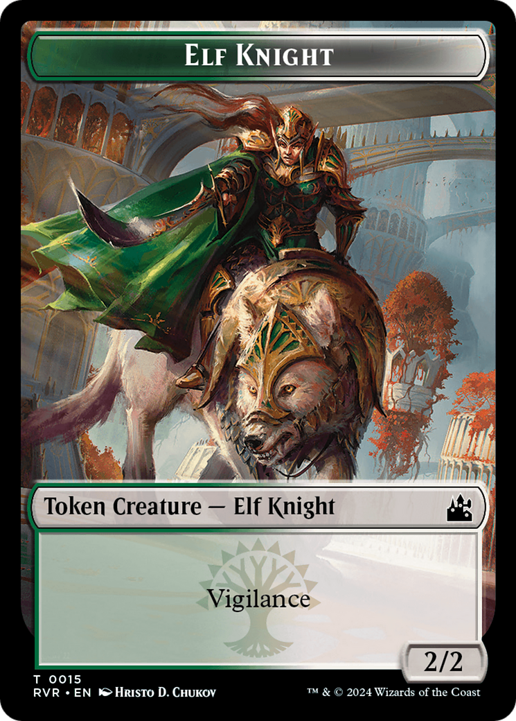 Elf Knight // Wurm Double-Sided Token [Ravnica Remastered Tokens] | Jomio and Rueliete's Cards and Comics