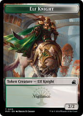 Elf Knight // Centaur Double-Sided Token [Ravnica Remastered Tokens] | Jomio and Rueliete's Cards and Comics