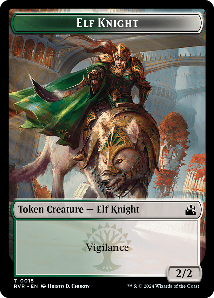 Elf Knight // Sphinx Double-Sided Token [Ravnica Remastered Tokens] | Jomio and Rueliete's Cards and Comics