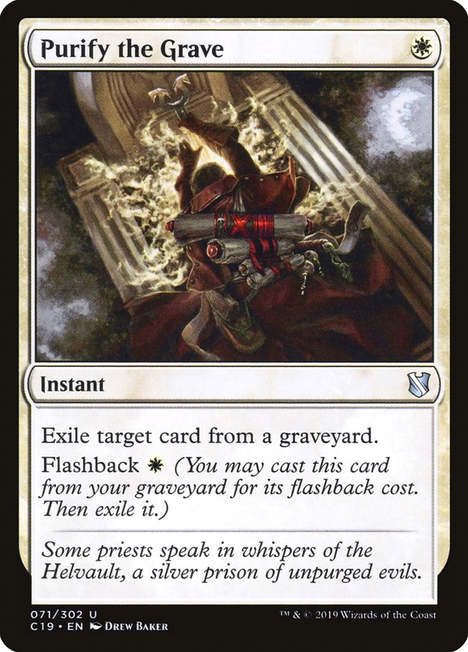 Purify the Grave [Commander 2019] | Jomio and Rueliete's Cards and Comics