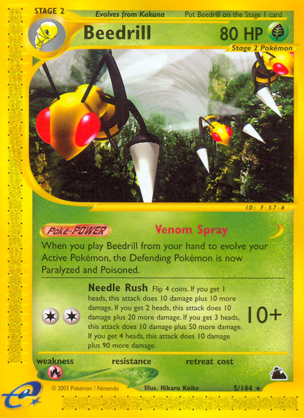 Beedrill (5/144) [Skyridge] | Jomio and Rueliete's Cards and Comics