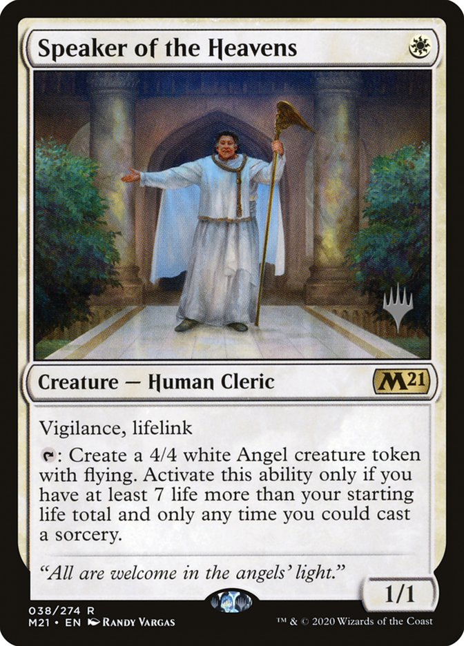 Speaker of the Heavens (Promo Pack) [Core Set 2021 Promos] | Jomio and Rueliete's Cards and Comics
