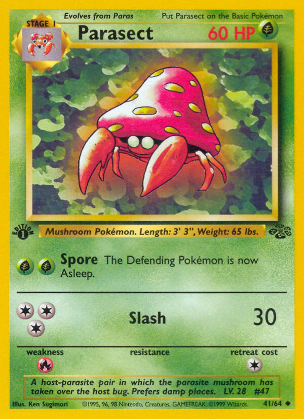 Parasect (41/64) [Jungle 1st Edition] | Jomio and Rueliete's Cards and Comics