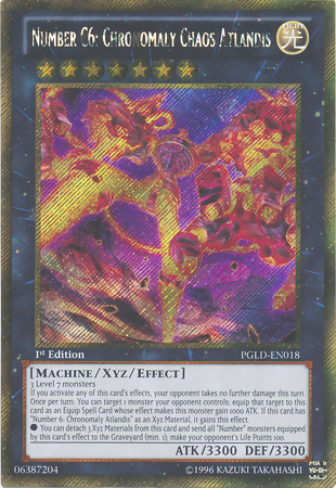 Number C6: Chronomaly Chaos Atlandis [PGLD-EN018] Gold Secret Rare | Jomio and Rueliete's Cards and Comics