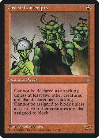 Orcish Conscripts [Ice Age] | Jomio and Rueliete's Cards and Comics