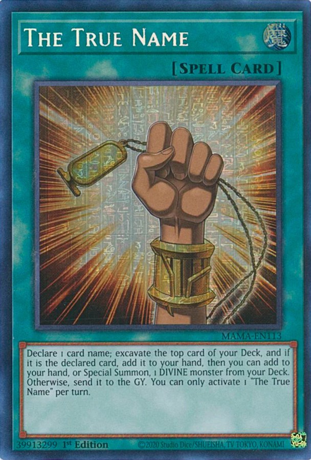 The True Name [MAMA-EN113] Secret Pharaoh's Rare | Jomio and Rueliete's Cards and Comics
