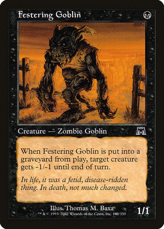 Festering Goblin [Onslaught] | Jomio and Rueliete's Cards and Comics