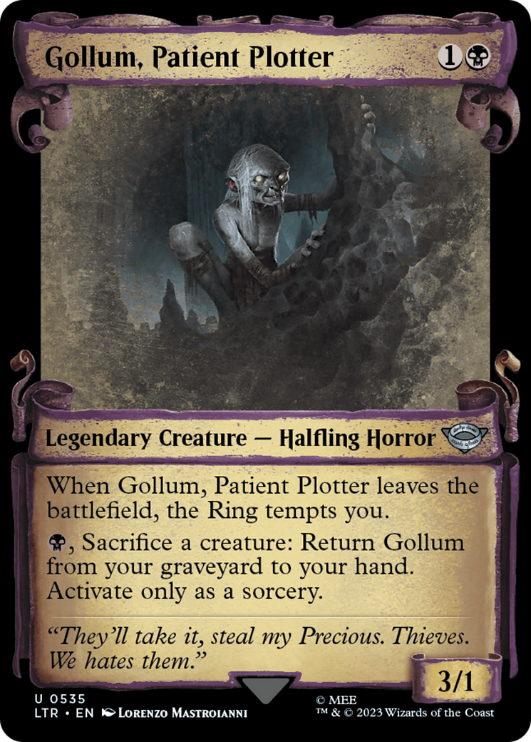Gollum, Patient Plotter [The Lord of the Rings: Tales of Middle-Earth Showcase Scrolls] | Jomio and Rueliete's Cards and Comics