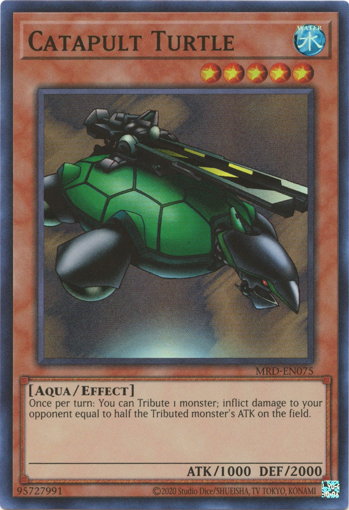Catapult Turtle (25th Anniversary) [MRD-EN075] Super Rare | Jomio and Rueliete's Cards and Comics