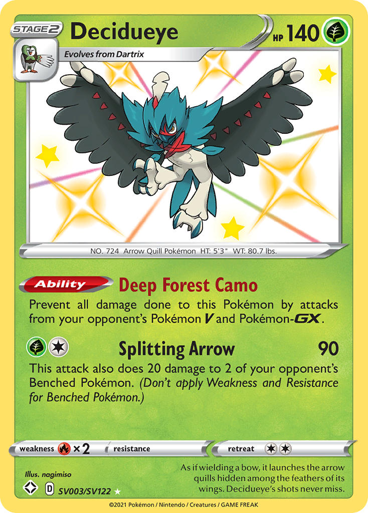 Decidueye (SV003/SV122) [Sword & Shield: Shining Fates] | Jomio and Rueliete's Cards and Comics