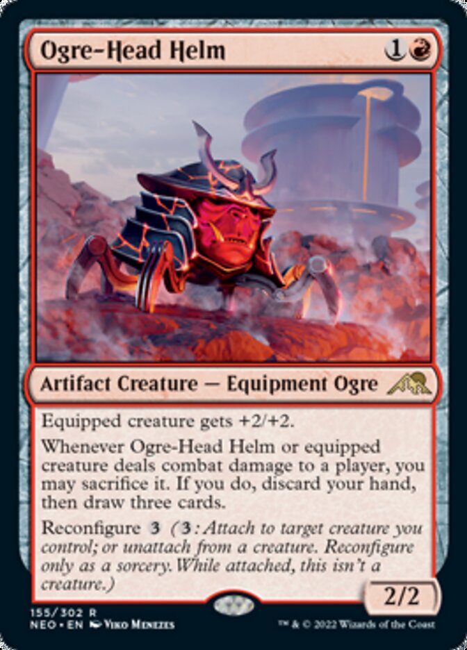 Ogre-Head Helm [Kamigawa: Neon Dynasty] | Jomio and Rueliete's Cards and Comics