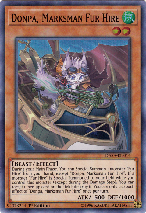 Donpa, Marksman Fur Hire [DASA-EN014] Super Rare | Jomio and Rueliete's Cards and Comics
