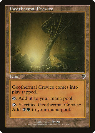 Geothermal Crevice [Invasion] | Jomio and Rueliete's Cards and Comics