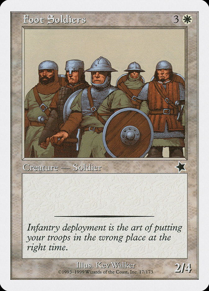 Foot Soldiers [Starter 1999] | Jomio and Rueliete's Cards and Comics