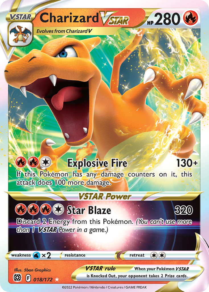 Charizard VSTAR (018/172) (Jumbo Card) [Sword & Shield: Brilliant Stars] | Jomio and Rueliete's Cards and Comics