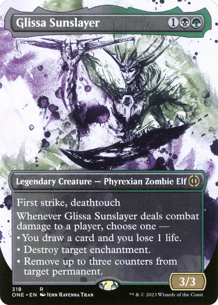 Glissa Sunslayer (Borderless Ichor) [Phyrexia: All Will Be One] | Jomio and Rueliete's Cards and Comics