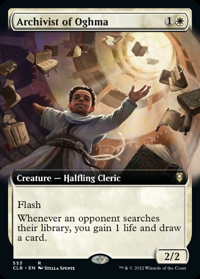 Archivist of Oghma (Extended Art) [Commander Legends: Battle for Baldur's Gate] | Jomio and Rueliete's Cards and Comics