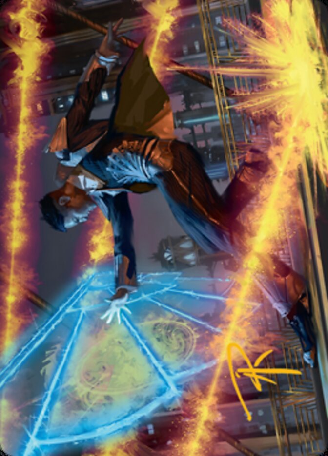 Wingshield Agent Art Card (Gold-Stamped Signature) [Streets of New Capenna Art Series] | Jomio and Rueliete's Cards and Comics