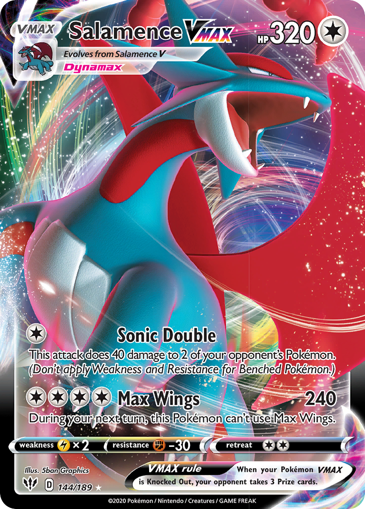 Salamence VMAX (144/189) [Sword & Shield: Darkness Ablaze] | Jomio and Rueliete's Cards and Comics