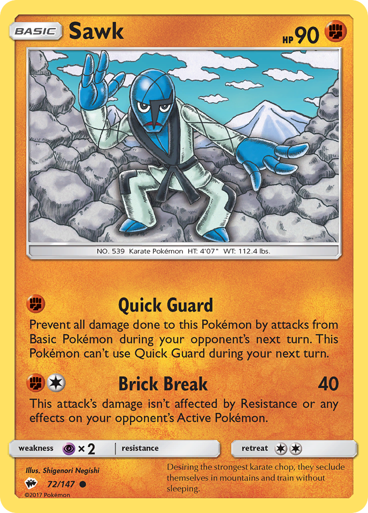 Sawk (72/147) [Sun & Moon: Burning Shadows] | Jomio and Rueliete's Cards and Comics