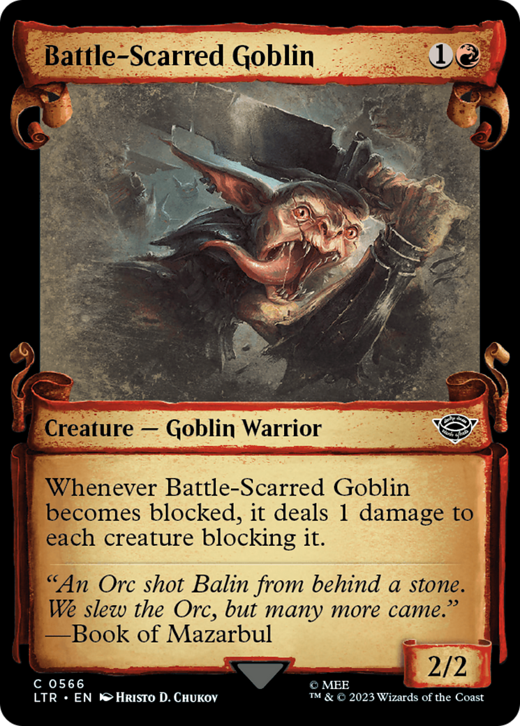 Battle-Scarred Goblin [The Lord of the Rings: Tales of Middle-Earth Showcase Scrolls] | Jomio and Rueliete's Cards and Comics