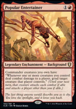 Popular Entertainer [Commander Legends: Battle for Baldur's Gate] | Jomio and Rueliete's Cards and Comics