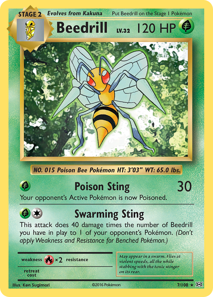 Beedrill (7/108) [XY: Evolutions] | Jomio and Rueliete's Cards and Comics