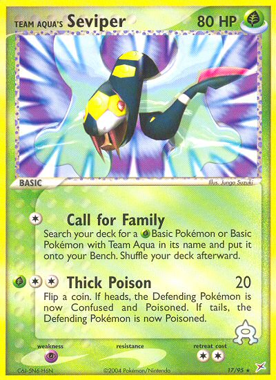 Team Aqua's Seviper (17/95) [EX: Team Magma vs Team Aqua] | Jomio and Rueliete's Cards and Comics
