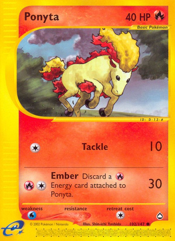 Ponyta (102/147) [Aquapolis] | Jomio and Rueliete's Cards and Comics