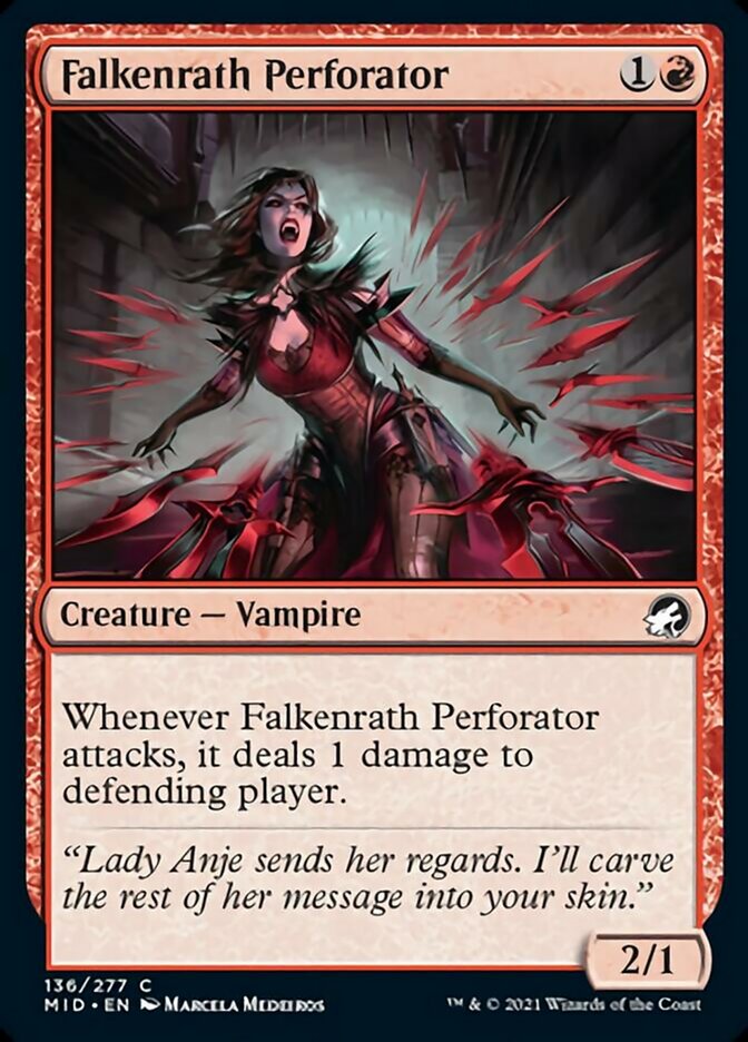 Falkenrath Perforator [Innistrad: Midnight Hunt] | Jomio and Rueliete's Cards and Comics