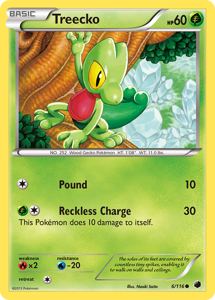 Treecko (6/116) [Black & White: Plasma Freeze] | Jomio and Rueliete's Cards and Comics