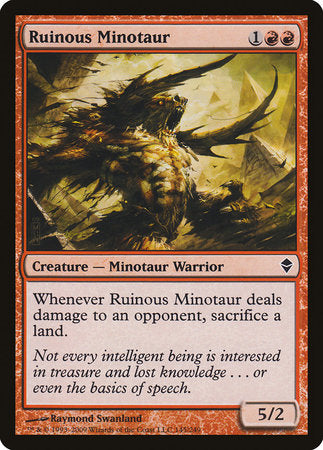 Ruinous Minotaur [Zendikar] | Jomio and Rueliete's Cards and Comics