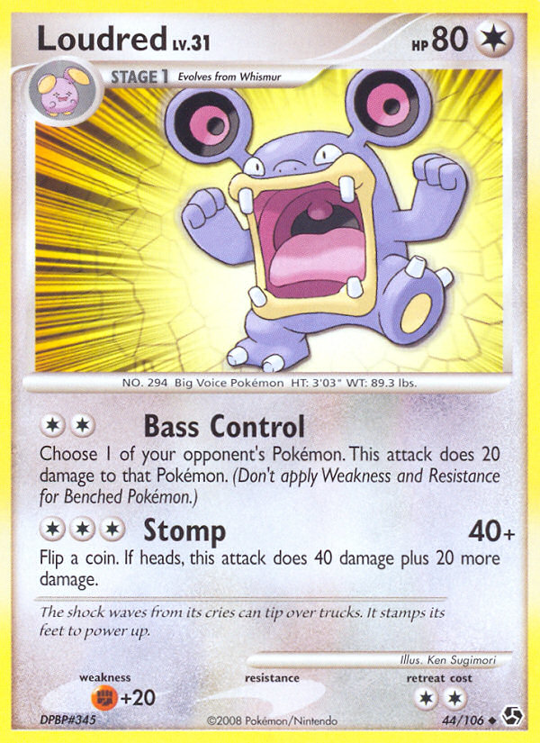 Loudred (44/106) [Diamond & Pearl: Great Encounters] | Jomio and Rueliete's Cards and Comics