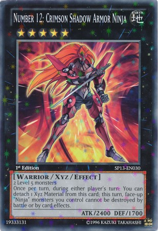 Number 12: Crimson Shadow Armor Ninja [SP13-EN030] Starfoil Rare | Jomio and Rueliete's Cards and Comics