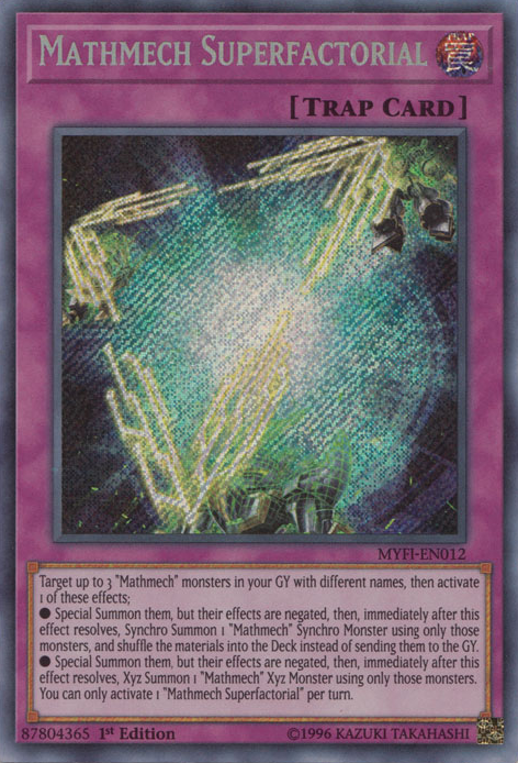 Mathmech Superfactorial [MYFI-EN012] Secret Rare | Jomio and Rueliete's Cards and Comics