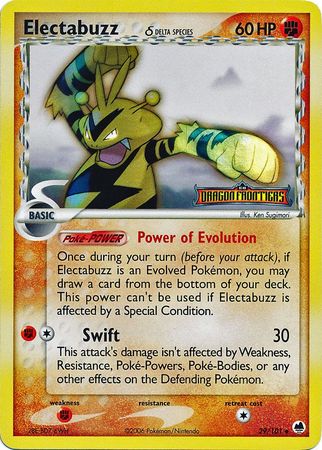 Electabuzz (29/101) (Delta Species) (Stamped) [EX: Dragon Frontiers] | Jomio and Rueliete's Cards and Comics