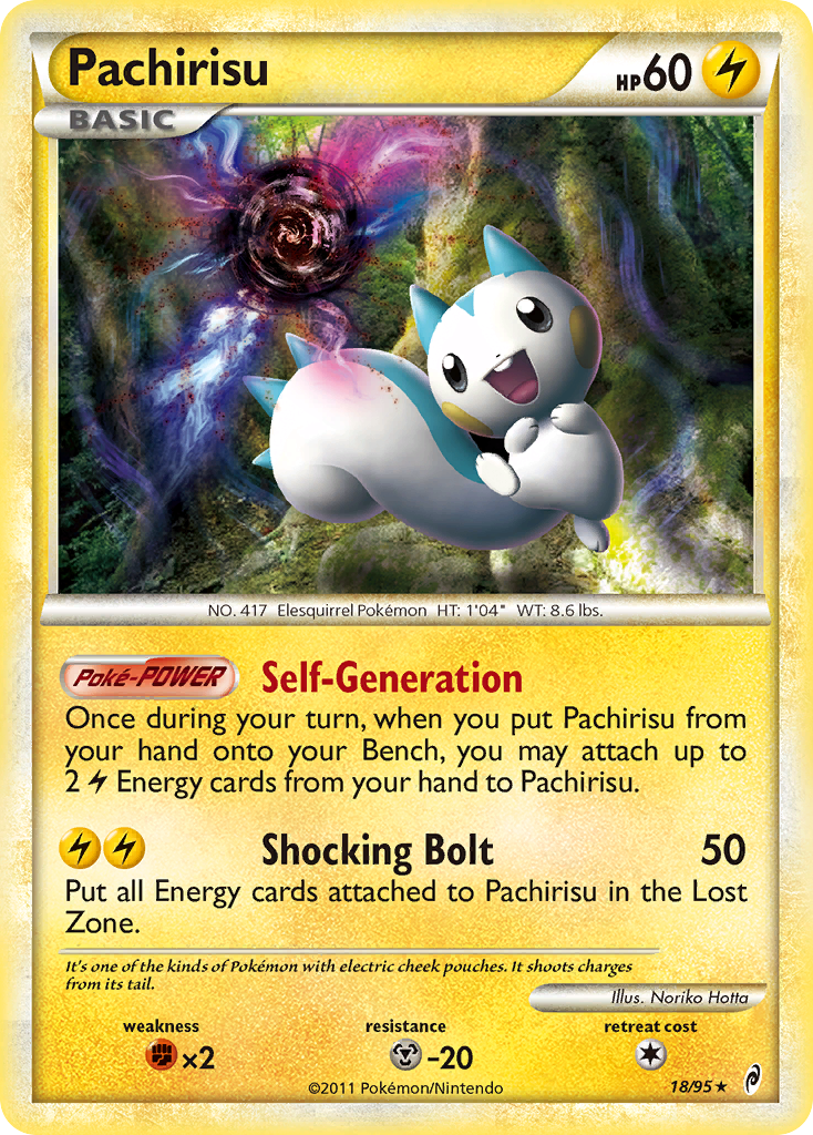 Pachirisu (18/95) [HeartGold & SoulSilver: Call of Legends] | Jomio and Rueliete's Cards and Comics