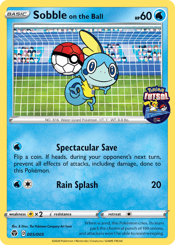 Sobble on the Ball (005/005) [Pokemon Futsal Collection] | Jomio and Rueliete's Cards and Comics
