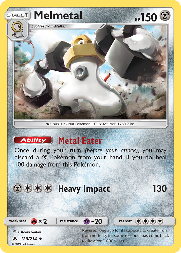 Melmetal (129/214) [Sun & Moon: Unbroken Bonds] | Jomio and Rueliete's Cards and Comics