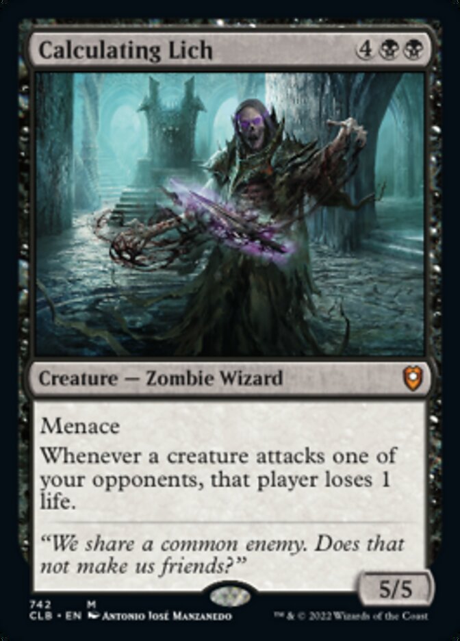 Calculating Lich [Commander Legends: Battle for Baldur's Gate] | Jomio and Rueliete's Cards and Comics
