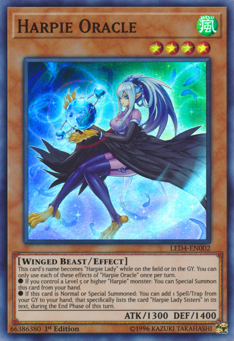 Harpie Oracle [LED4-EN002] Super Rare | Jomio and Rueliete's Cards and Comics