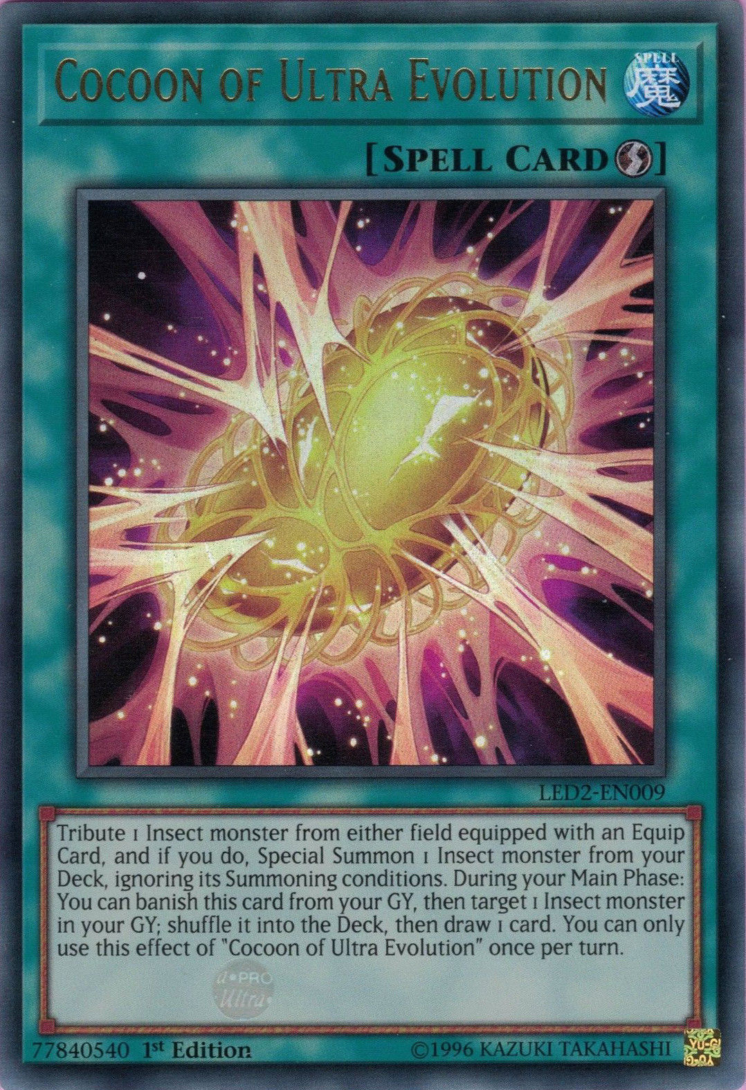 Cocoon of Ultra Evolution [LED2-EN009] Ultra Rare | Jomio and Rueliete's Cards and Comics