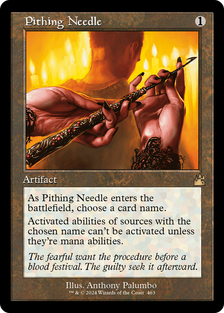Pithing Needle (Retro Frame) [Ravnica Remastered] | Jomio and Rueliete's Cards and Comics