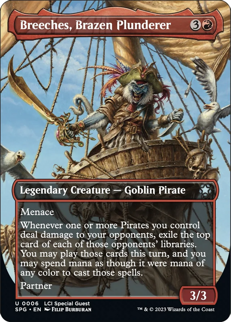Breeches, Brazen Plunderer (Borderless) [The Lost Caverns of Ixalan Special Guests] | Jomio and Rueliete's Cards and Comics